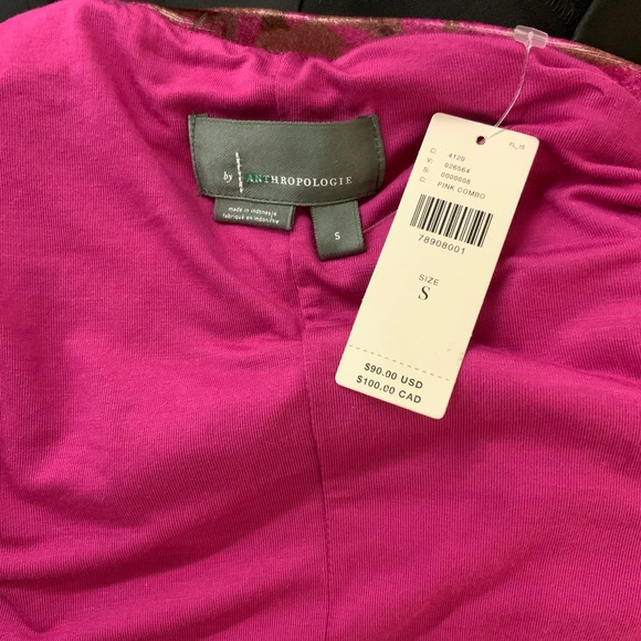 #75 NWT Anthropologie Ruched Pink Floral Skirt Size Small - Picture 4 of 4